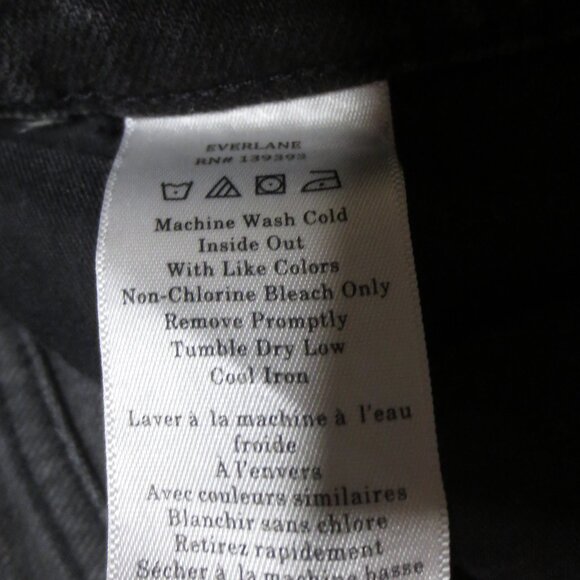 EVERLANE womens JEANS washed black CHEEKY STRAIGHT denim HIGH WAISTSIZE 28R - Picture 5 of 11